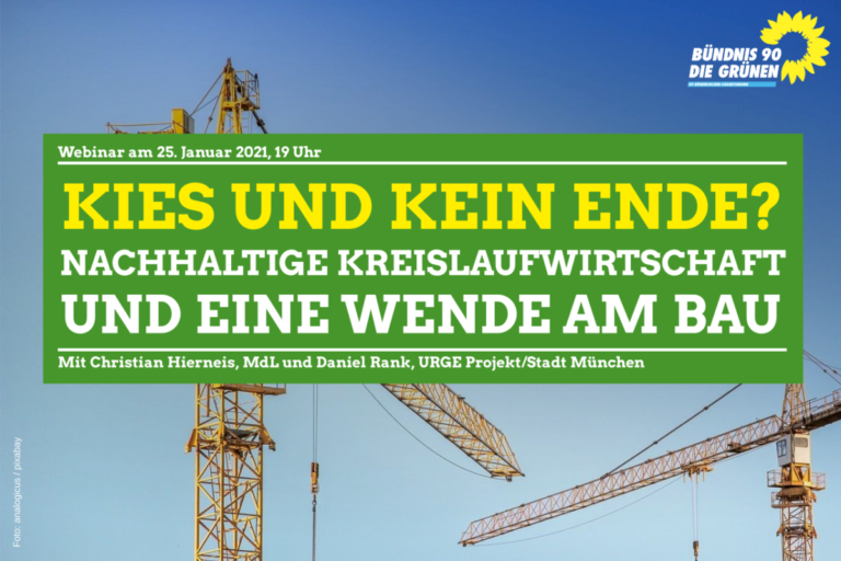 Achtung: Veranstaltung „Kies und kein Ende“ am 25.1. verschoben