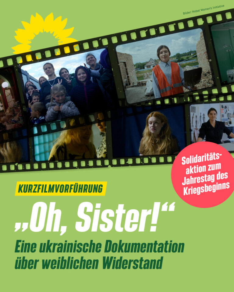 Solidaritätsaktion zum Jahrestag des Kriegsbeginns | Акція солідарності до річниці початку війни – показ короткометражного фільму