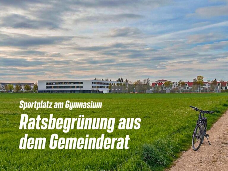 Bahn frei für den Sportplatz am Gymnasium südlich des Kirchenwegs