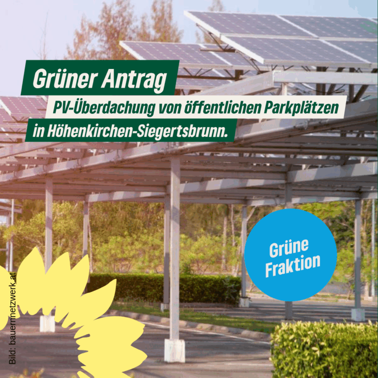 Win-Win-Situation: Grüne fordern PV-Überdachung von öffentlichen Parkplätzen in Höhenkirchen-Siegertsbrunn