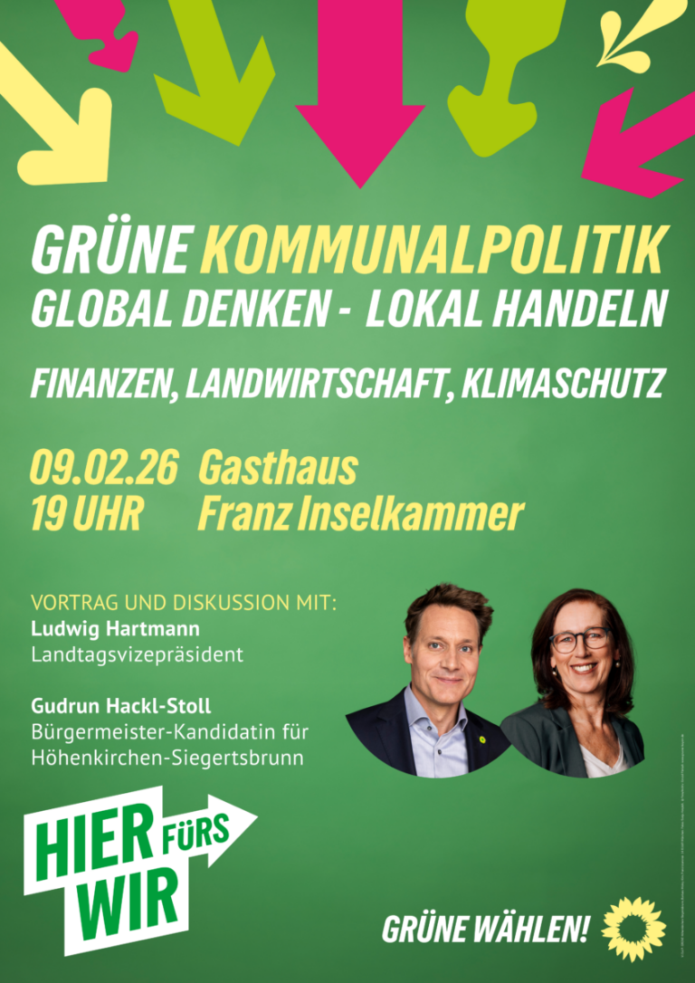 Grüne Kommunalpolitik im Dialog: Ludwig Hartmann zu Gast in Höhenkirchen-Siegertsbrunn
