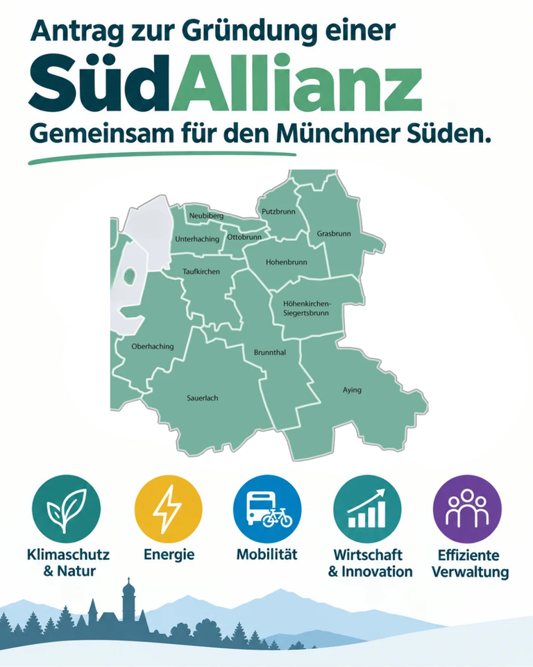 Grüne Höhenkirchen-Siegertsbrunn beantragen Gründung einer „SüdAllianz“ für die Region München